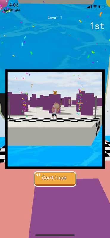 Quick Hide! Level 1 - Start screen with start button